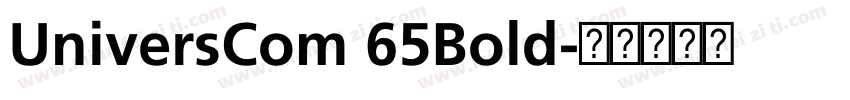 UniversCom 65Bold字体转换